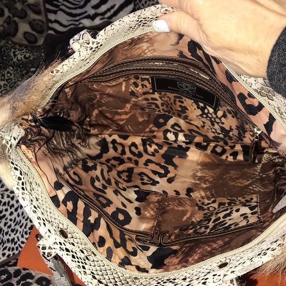 HSN Sharif Leather Fur Bag - Picture 3 of 5